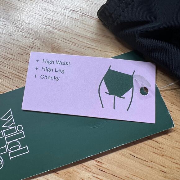 Wild Fable Women's Black High Leg High Waist Bikini Bottom - Size XXS - NWT - Picture 3 of 5